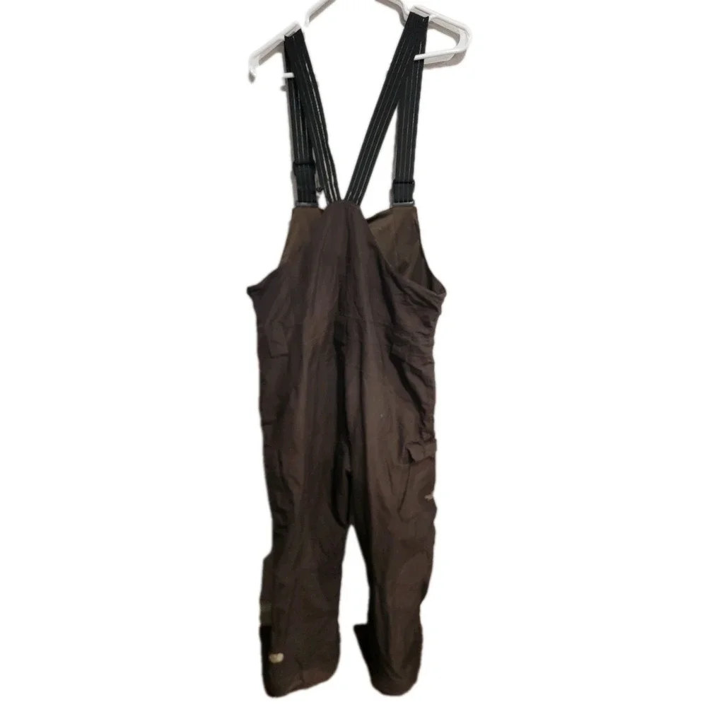 The North Face‎ HyVent Extreme Ski Pants Overalls Bib Brown Size Medium READ